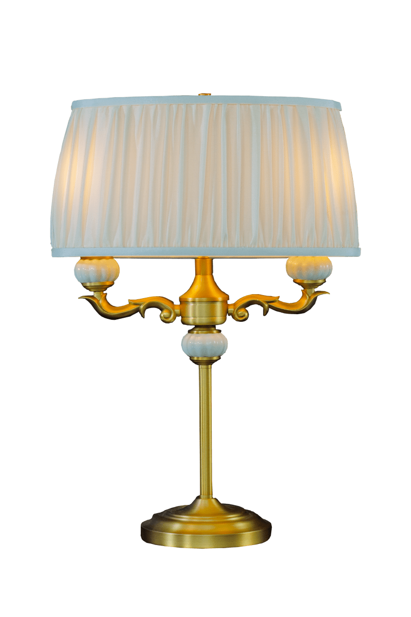 Toulouse 55cm Guld bordlampe Fra Aneta Lighting - Toulouse bordlampen har et klassisk og elegant udtryk med dekorative detaljer og en smuk guldfinish.